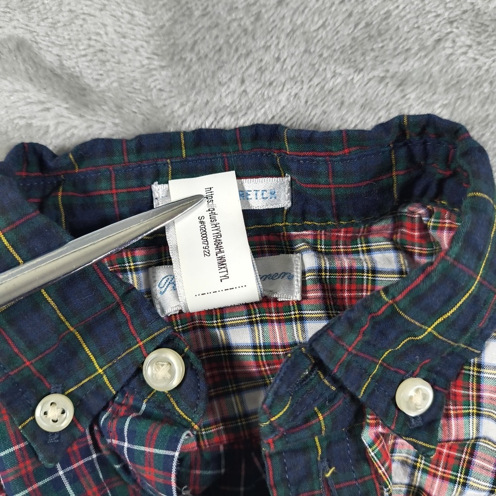 Ralph Lauren Baby Boy Shirt 6M Plaid Button Up Tartan Patchwork Stretch - Picture 7 of 12